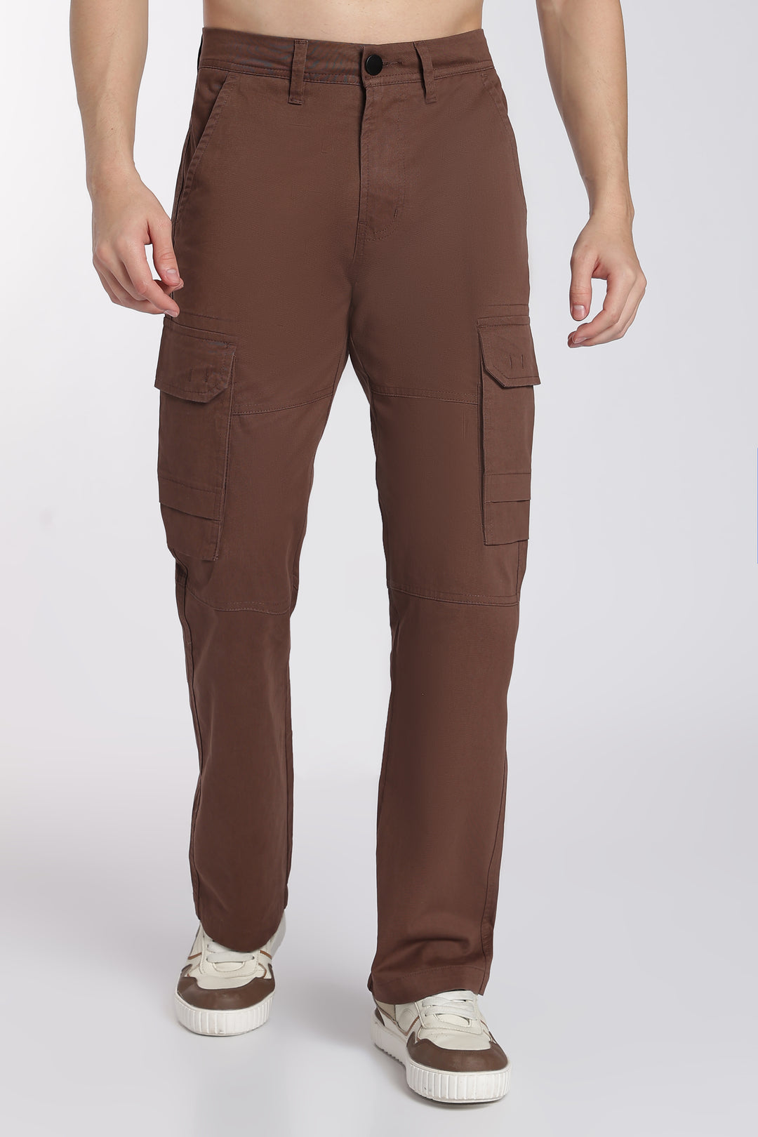 Men's Dark Brown Casual Cargo Pant