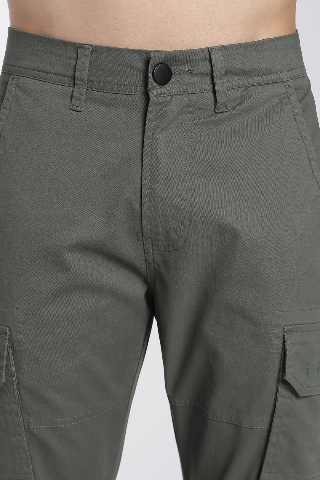 Men's Green Casual Cargo Pant