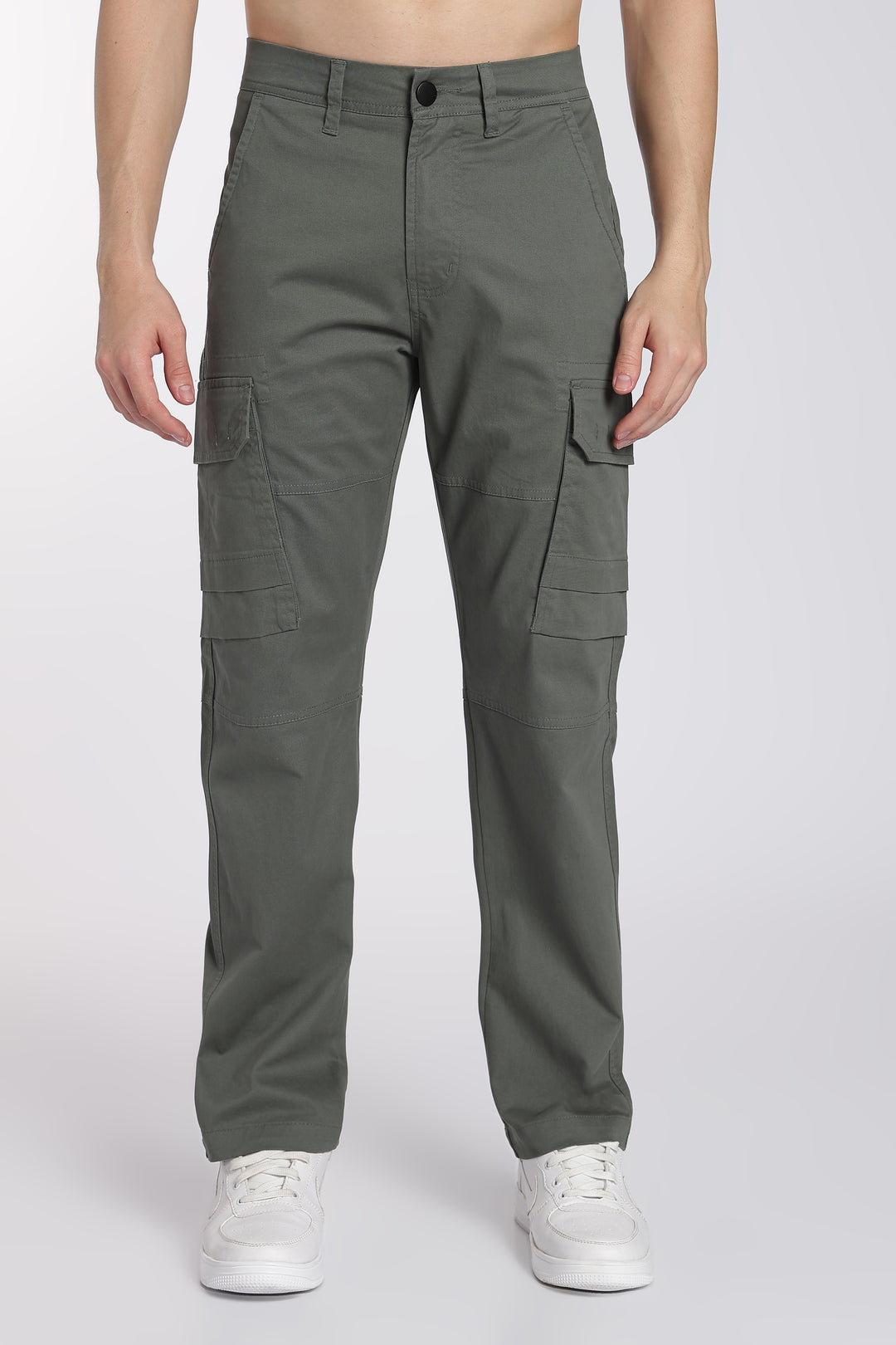 Men's Green Casual Cargo Pant