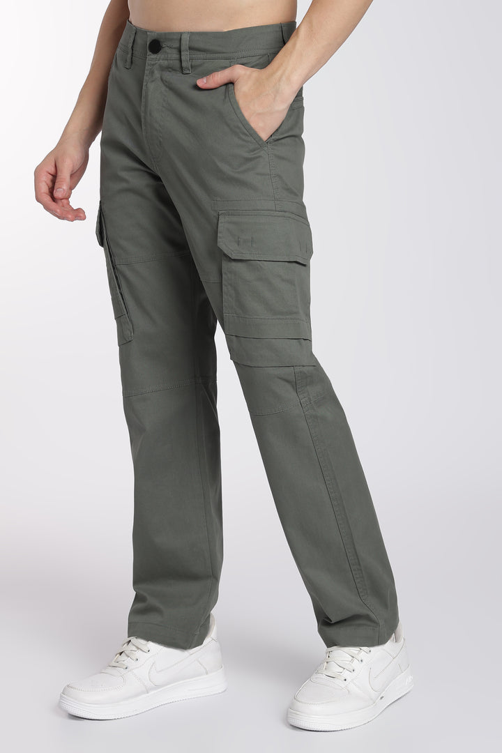 Men's Green Casual Cargo Pant