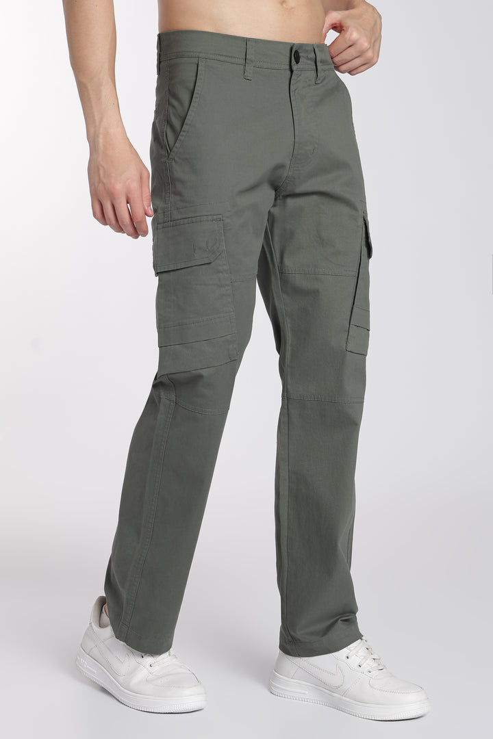 Men's Green Casual Cargo Pant