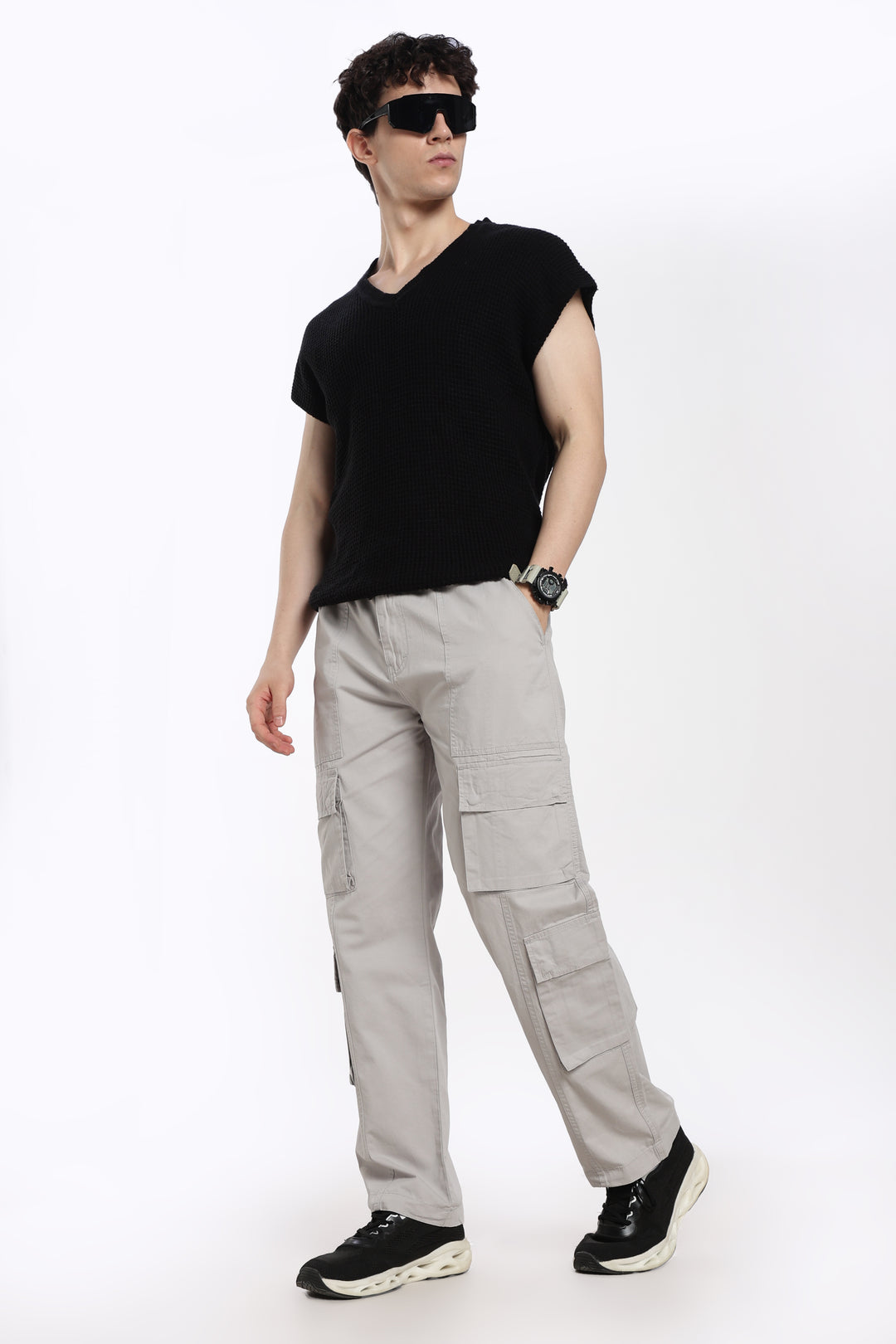 Men's Heritage Snap grey baggy cargo