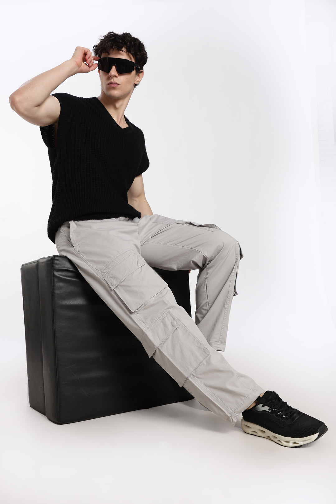 Men's Heritage Snap grey baggy cargo