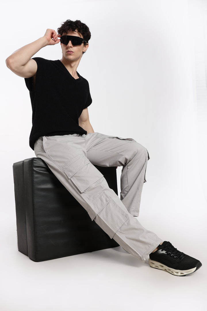 Men's Heritage Snap grey baggy cargo