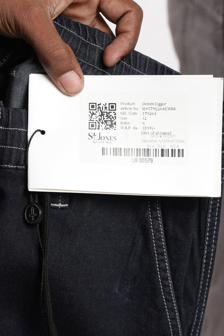 Close-up of a label on a piece of clothing with 'St. Jones' branding.