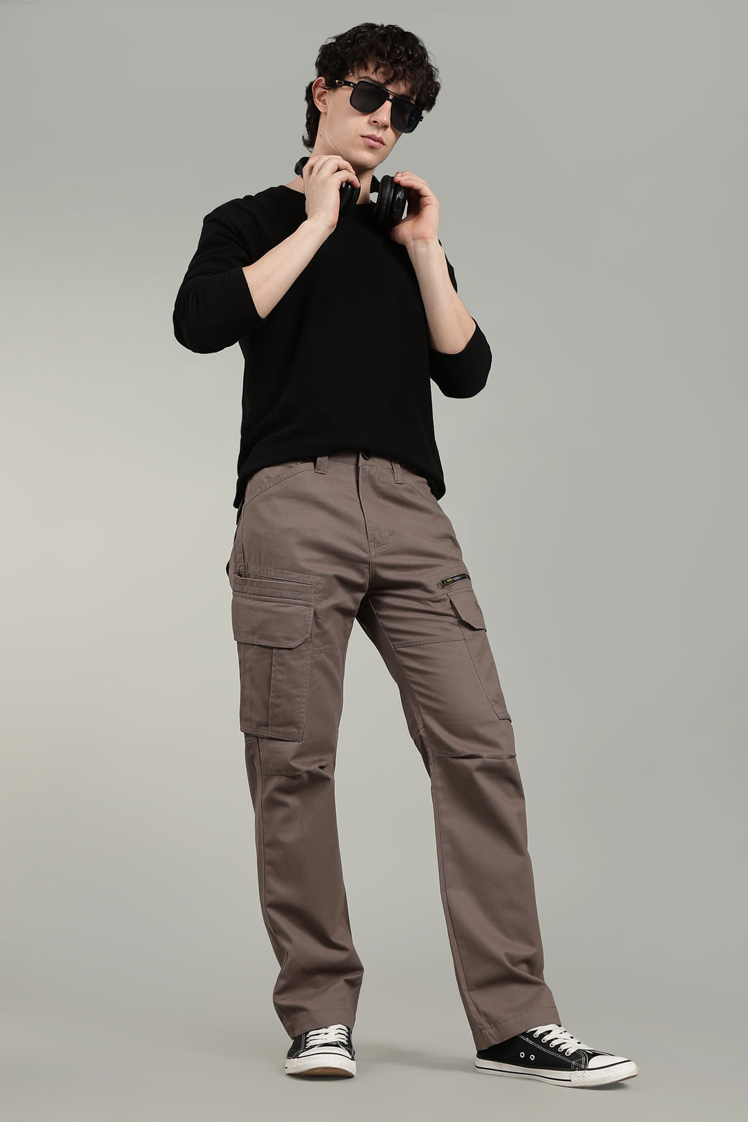 Men’s light brown Multi-Pocket Cargo Pant