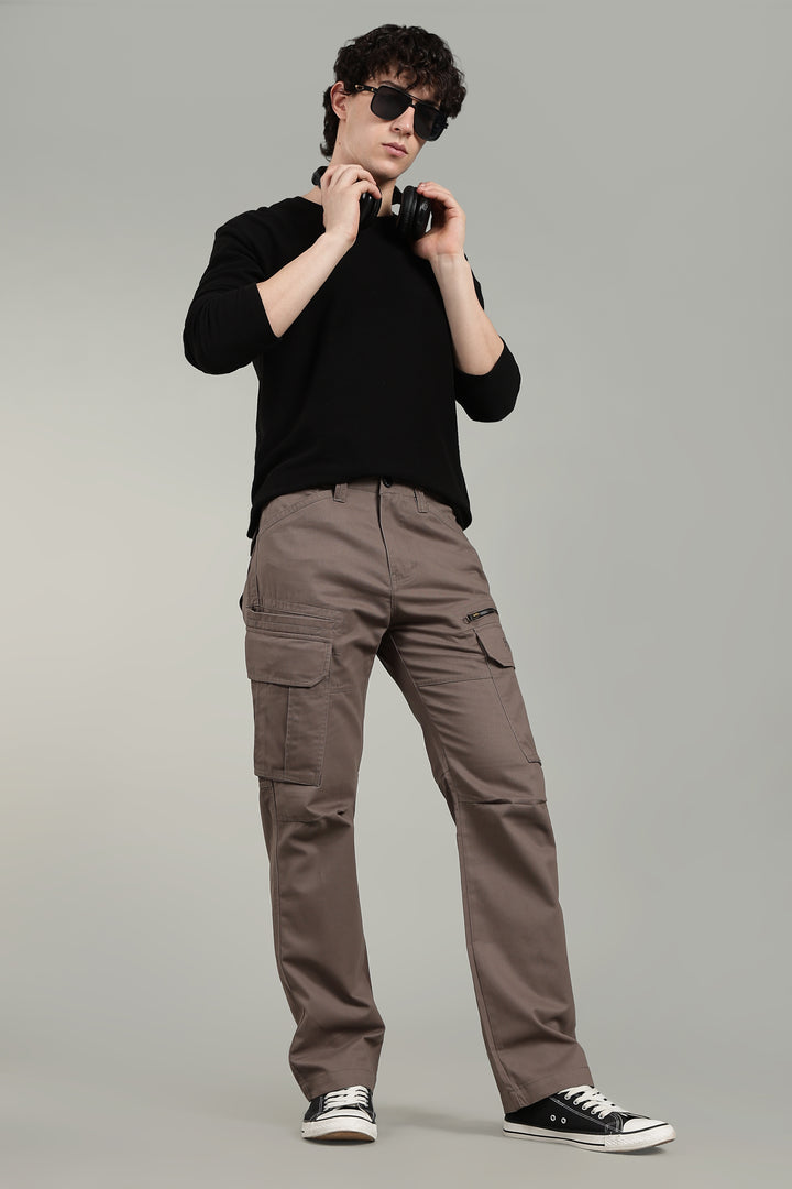 Men’s light brown Multi-Pocket Cargo Pant