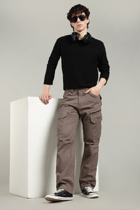 Men’s light brown Multi-Pocket Cargo Pant