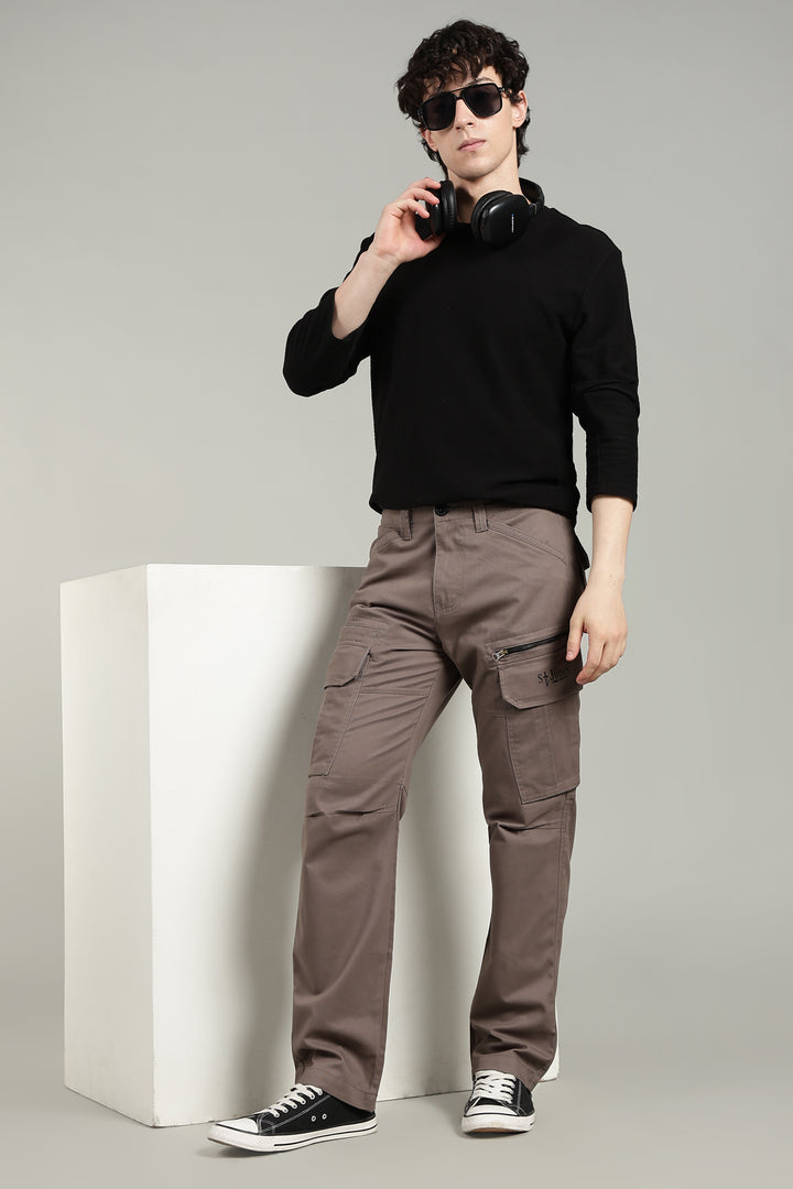 Men’s light brown Multi-Pocket Cargo Pant