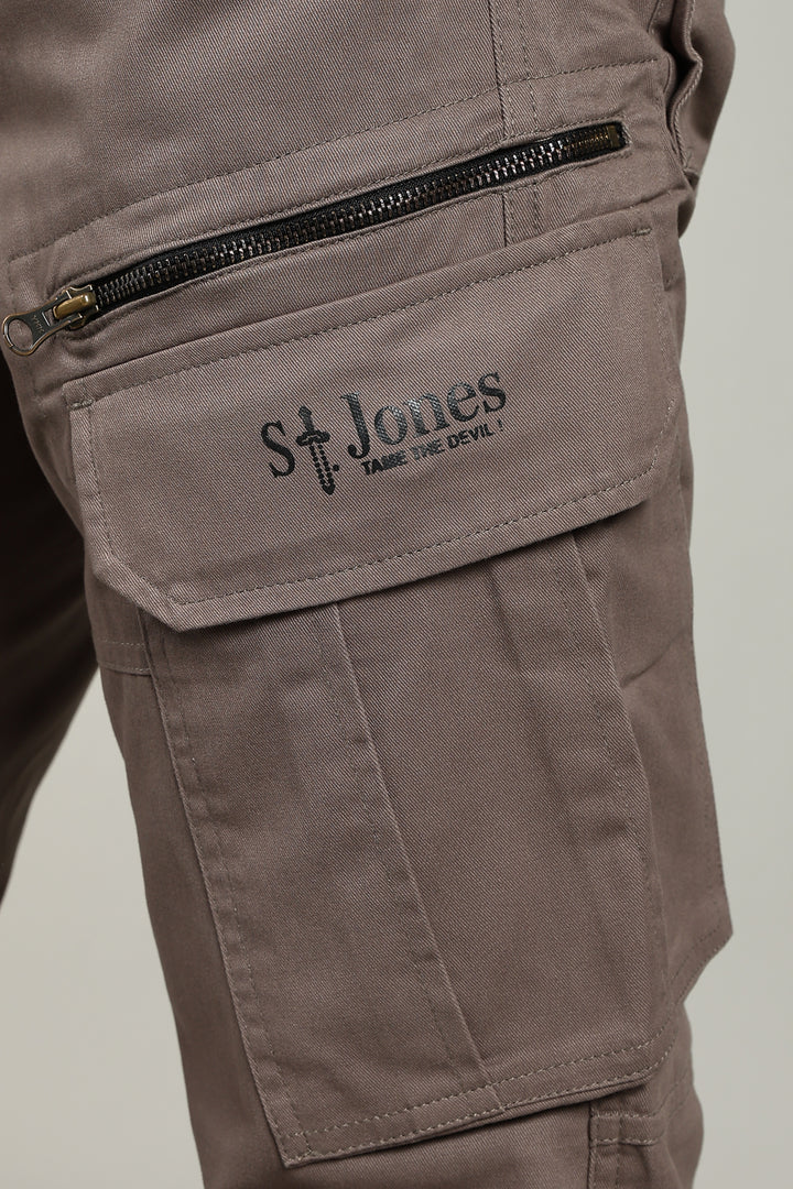 Men’s light brown Multi-Pocket Cargo Pant