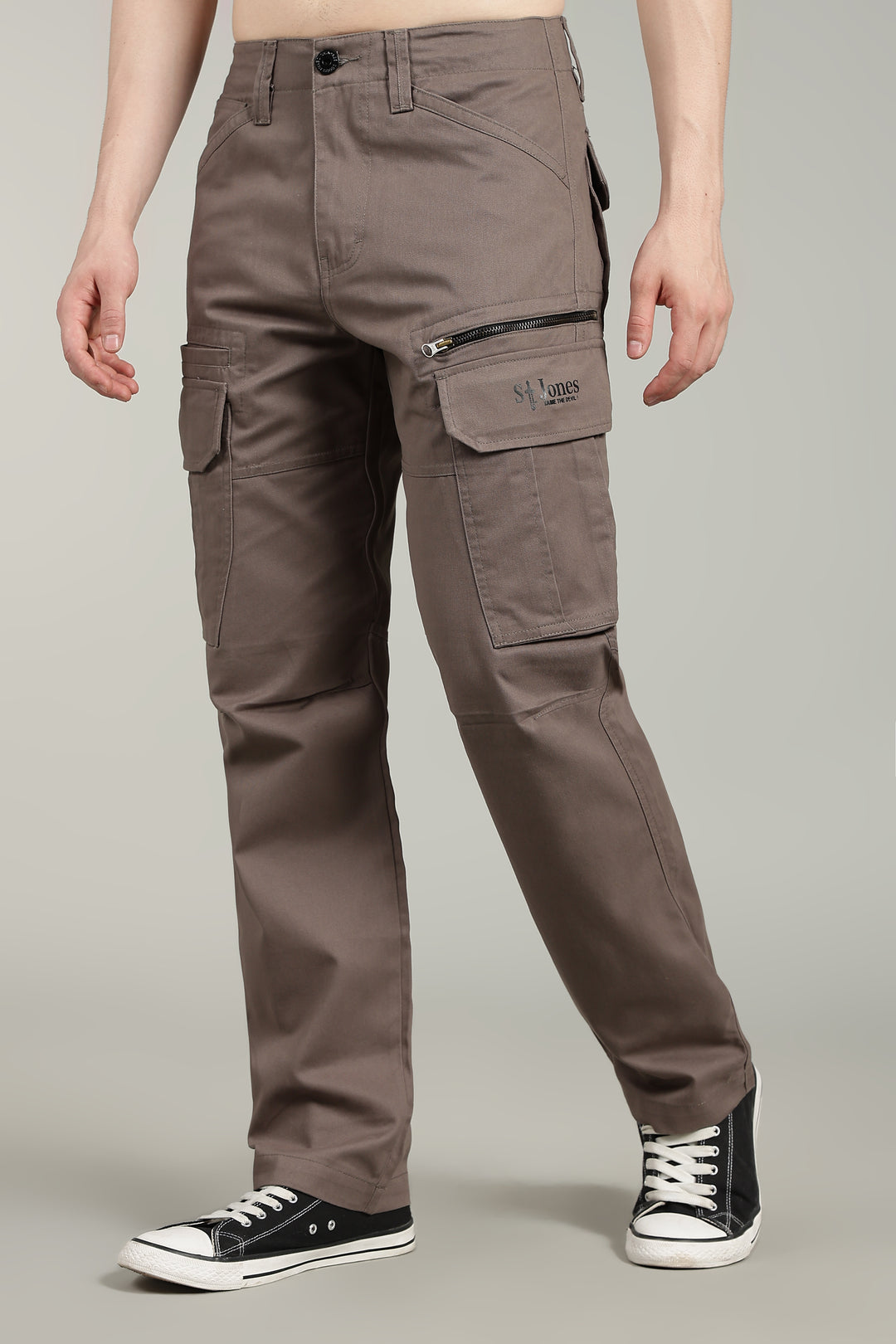 Men’s light brown Multi-Pocket Cargo Pant