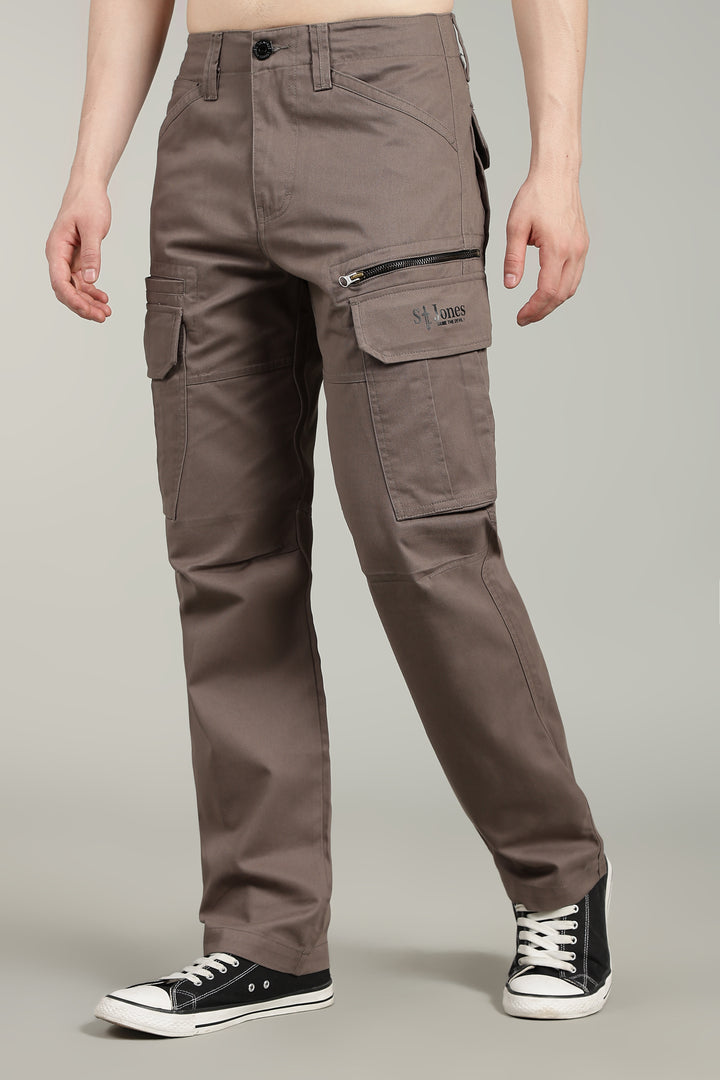 Men’s light brown Multi-Pocket Cargo Pant