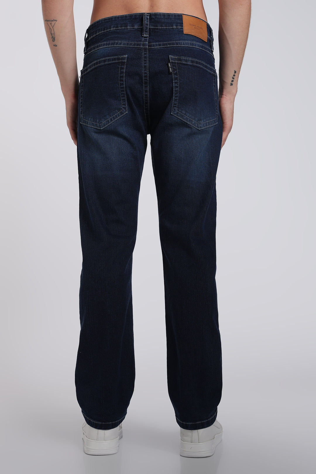 Men's Dark Blue Straight Fit Denim Jeans