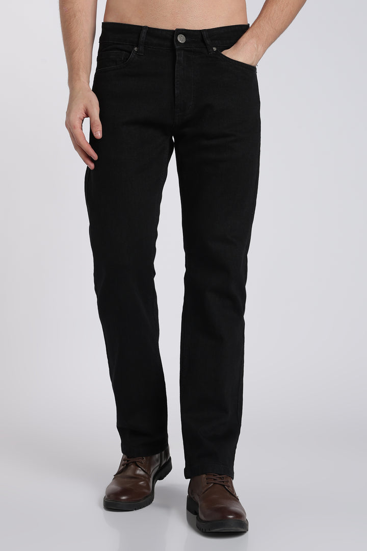 Men’s Classic Black Straight Jeans