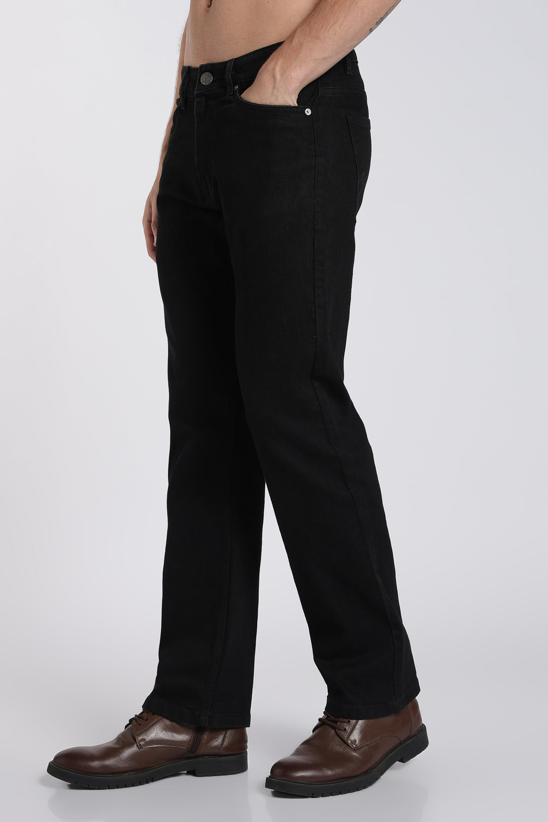 Men’s Classic Black Straight Jeans