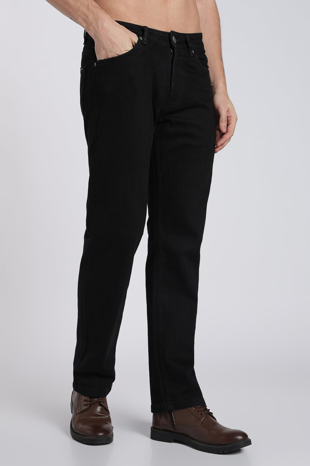 Men’s Classic Black Straight Jeans