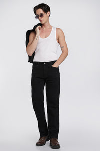 Men’s Classic Black Straight Jeans