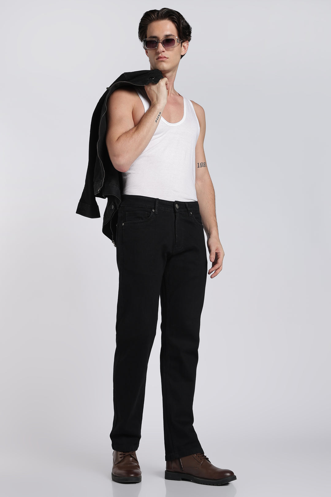 Men’s Classic Black Straight Jeans