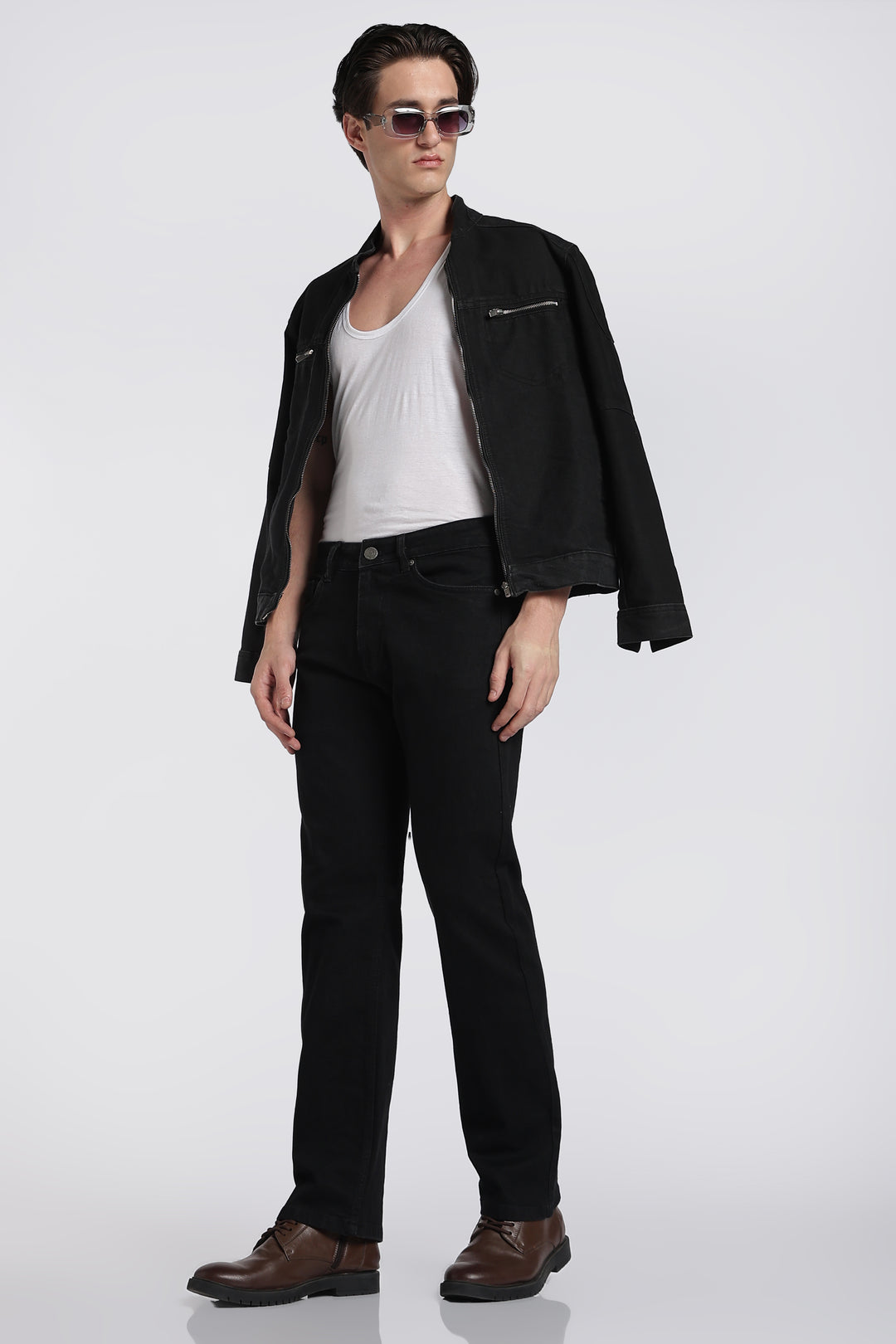 Men’s Classic Black Straight Jeans