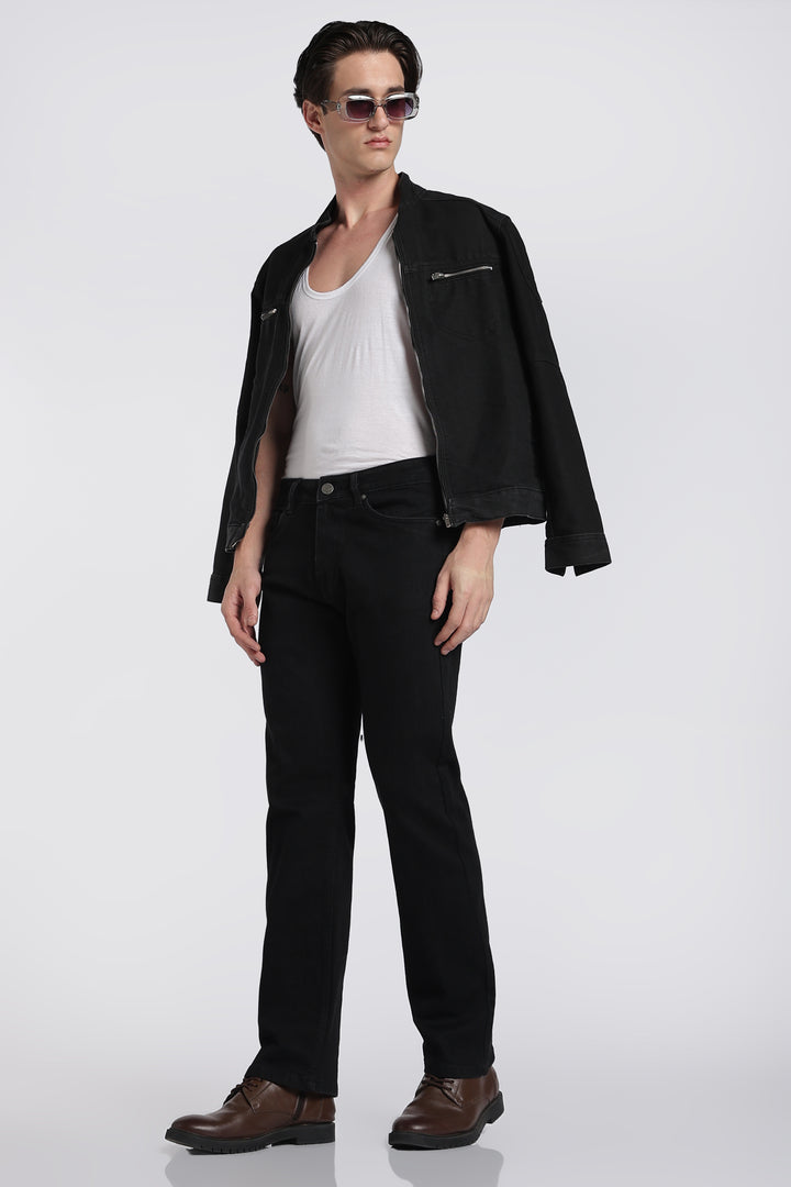 Men’s Classic Black Straight Jeans