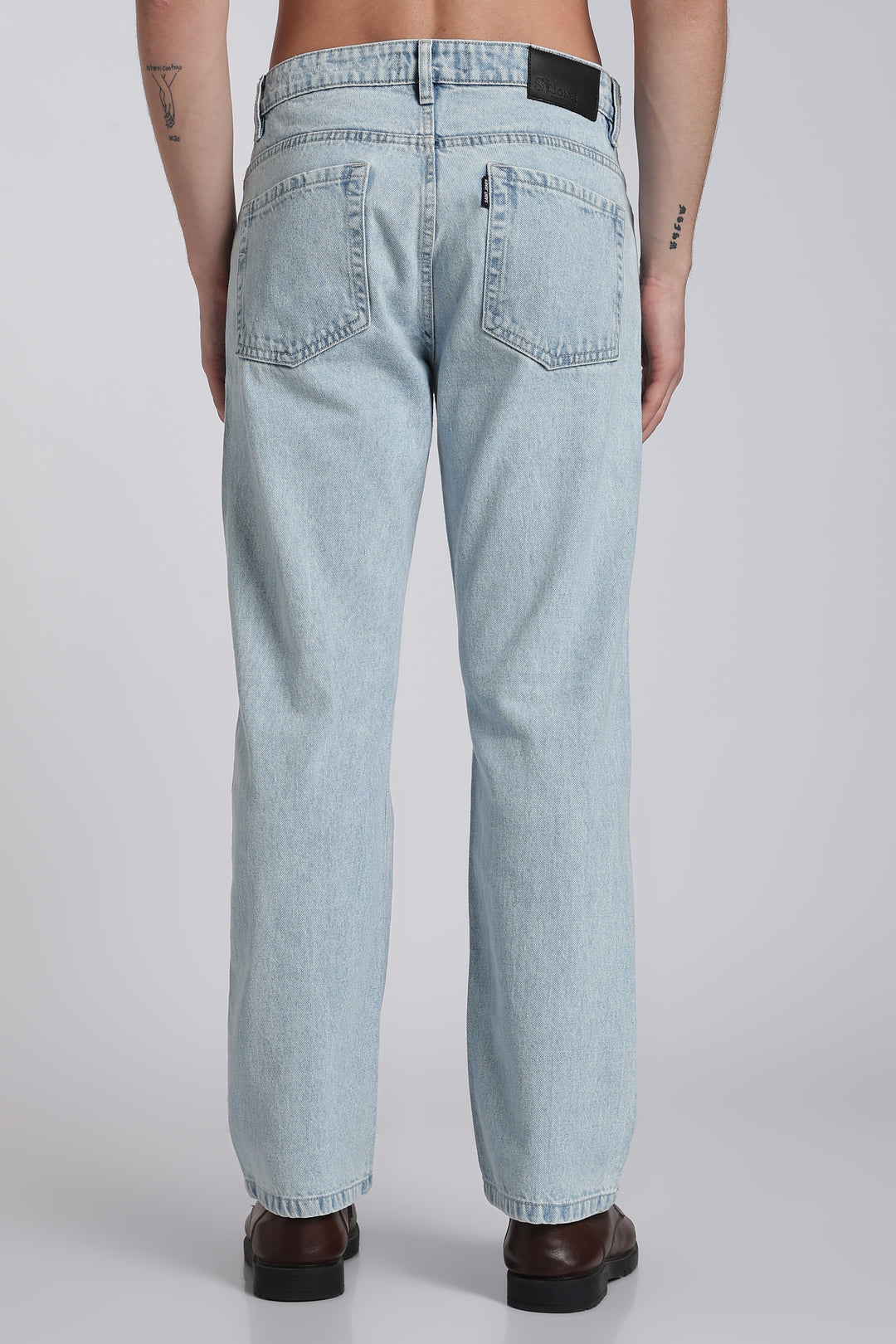 Men's Regular Fit Ice Blue Jeans