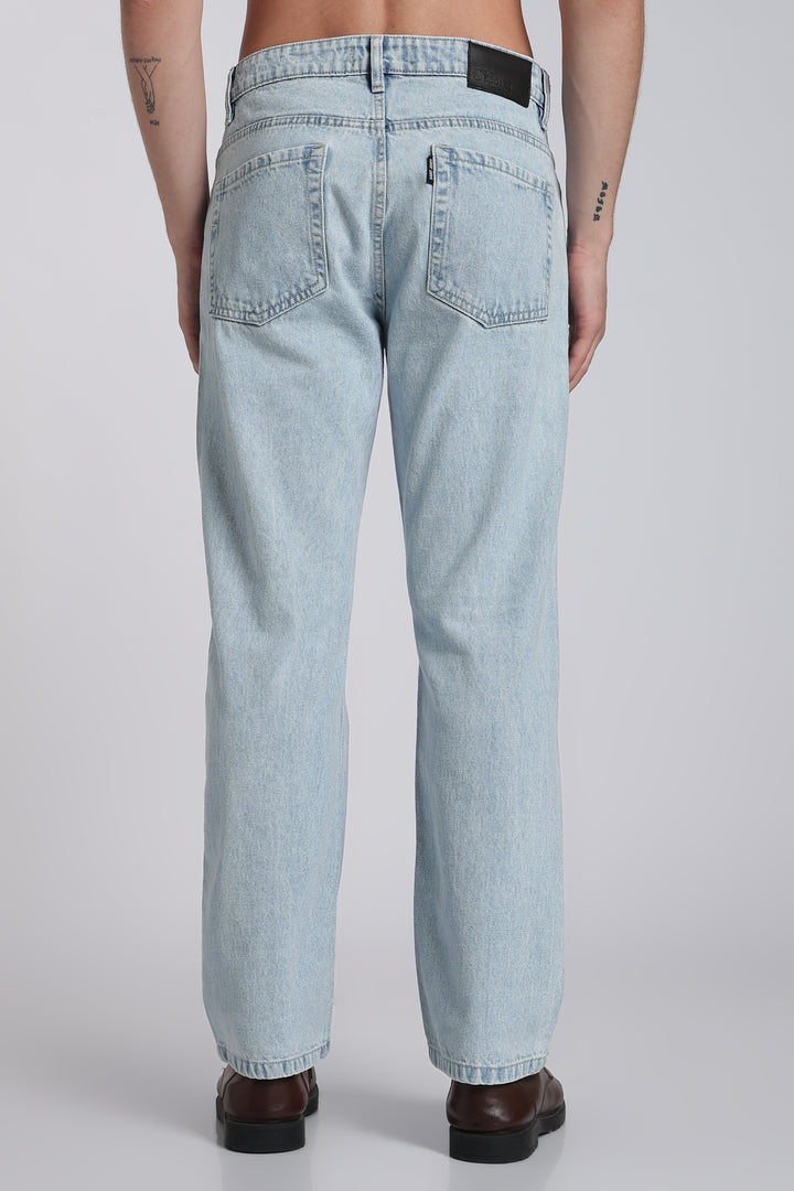 Men's Regular Fit Ice Blue Jeans