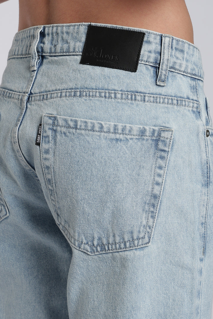 Men's Regular Fit Ice Blue Jeans