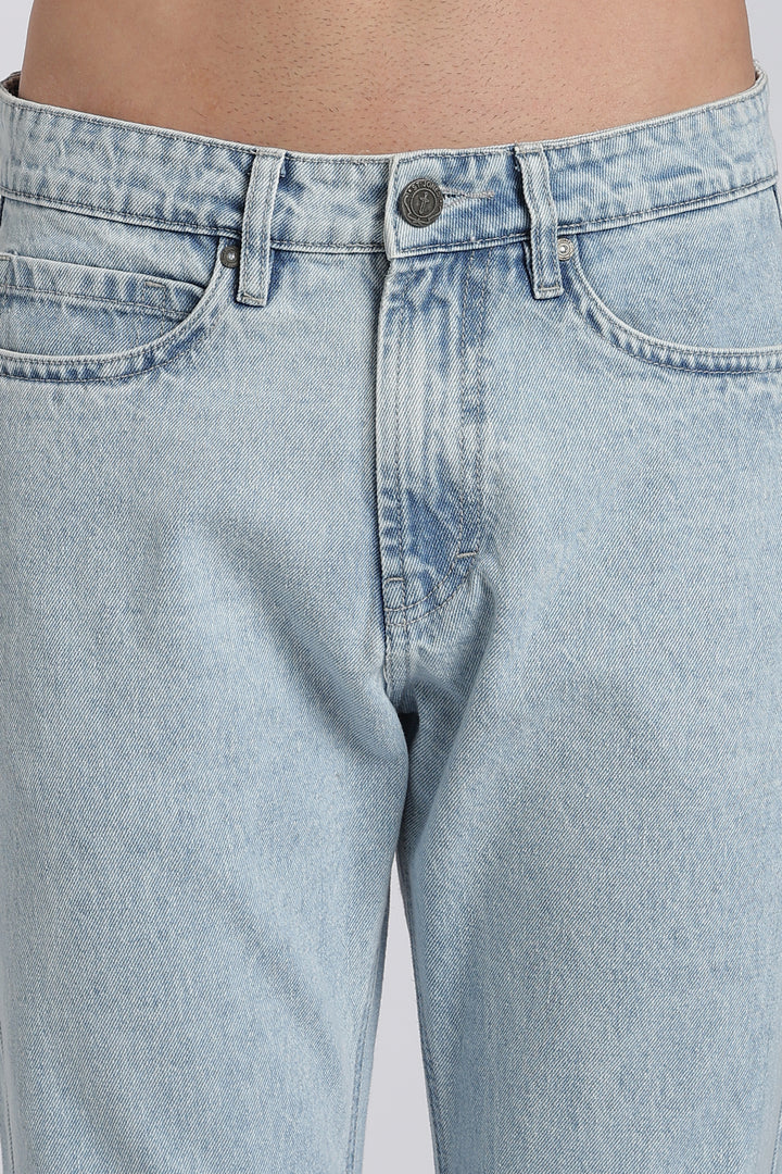 Men's Regular Fit Ice Blue Jeans