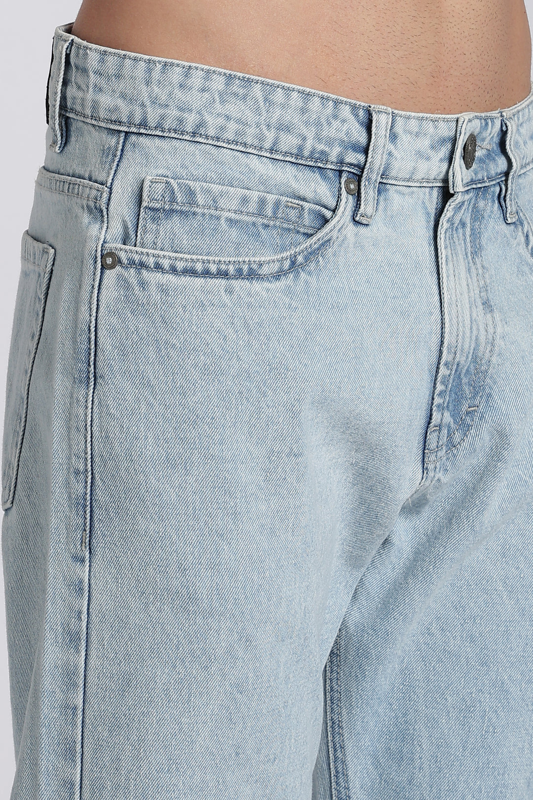 Men's Regular Fit Ice Blue Jeans