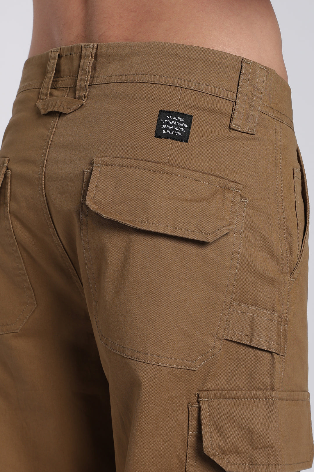 Men's Light Brown Cargo Pants Relaxed Fit