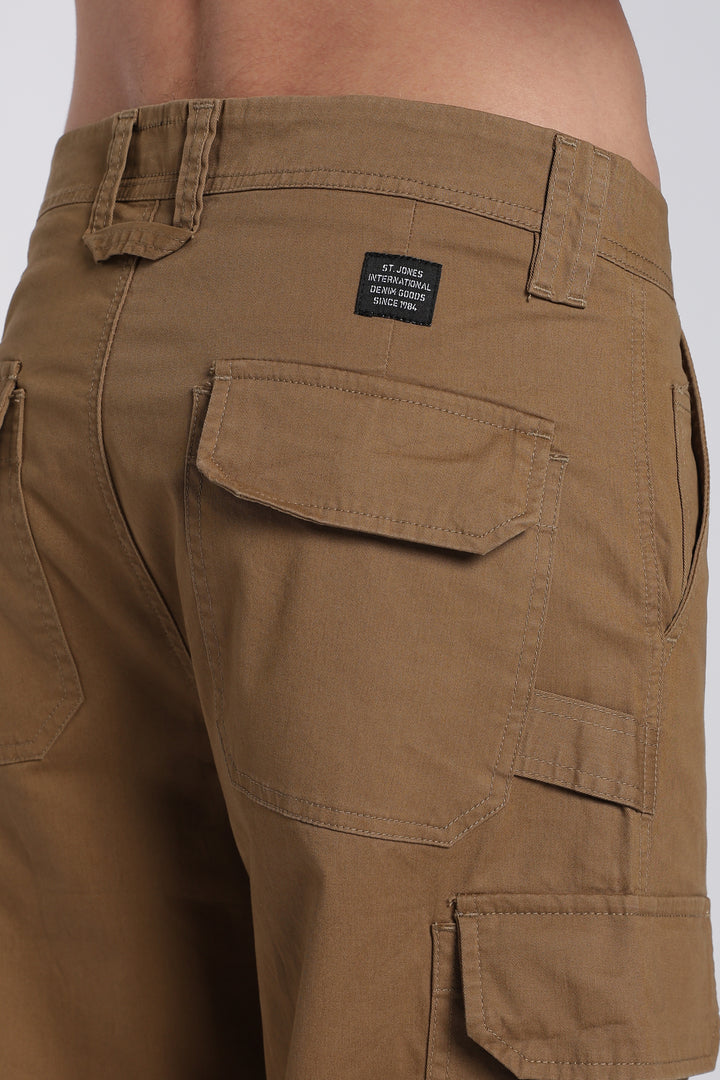 Men's Light Brown Cargo Pants Relaxed Fit