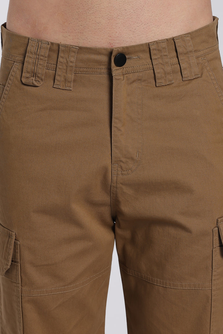 Men's Light Brown Cargo Pants Relaxed Fit