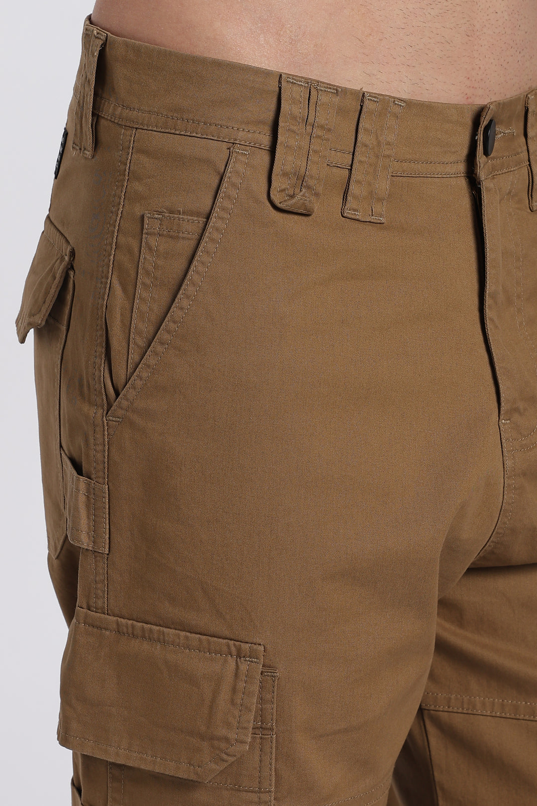 Men's Light Brown Cargo Pants Relaxed Fit