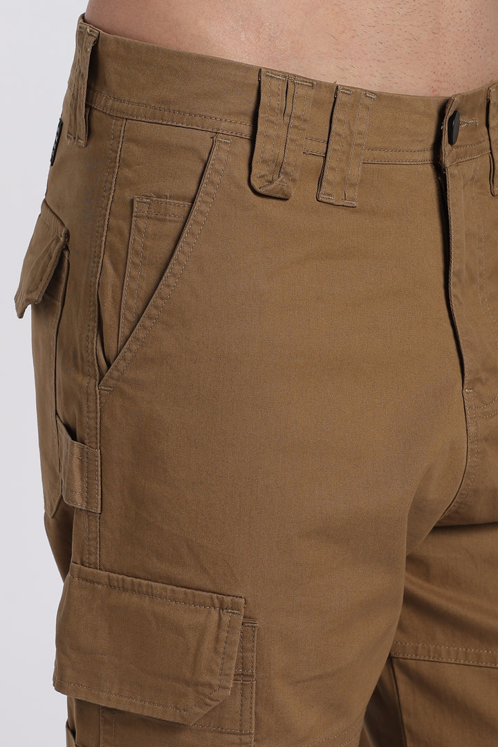 Men's Light Brown Cargo Pants Relaxed Fit
