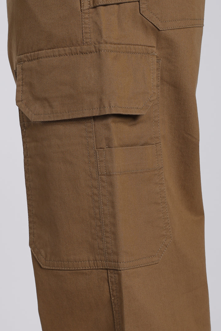 Men's Light Brown Cargo Pants Relaxed Fit