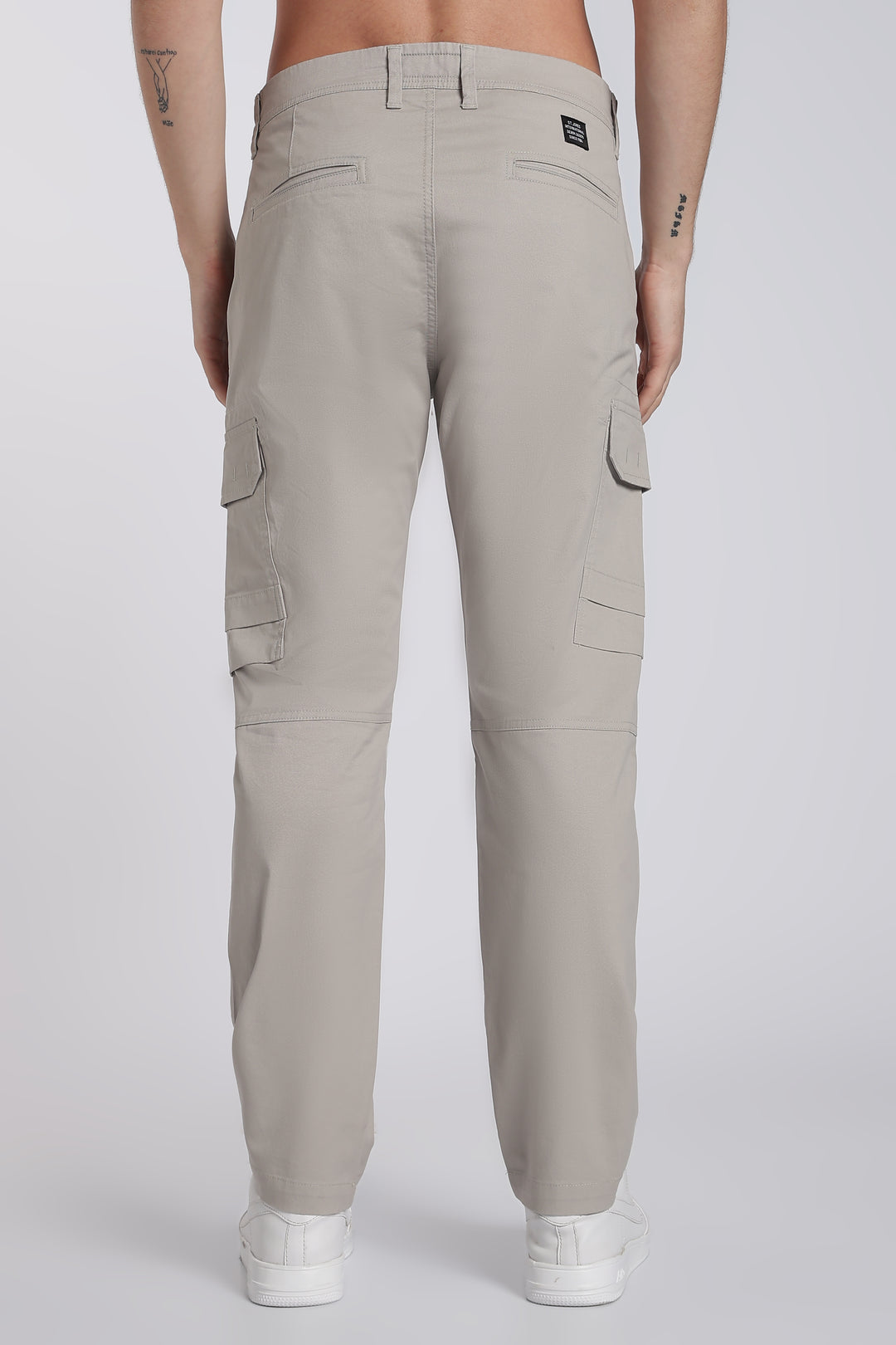 Men's Grey Casual Cargo Pant