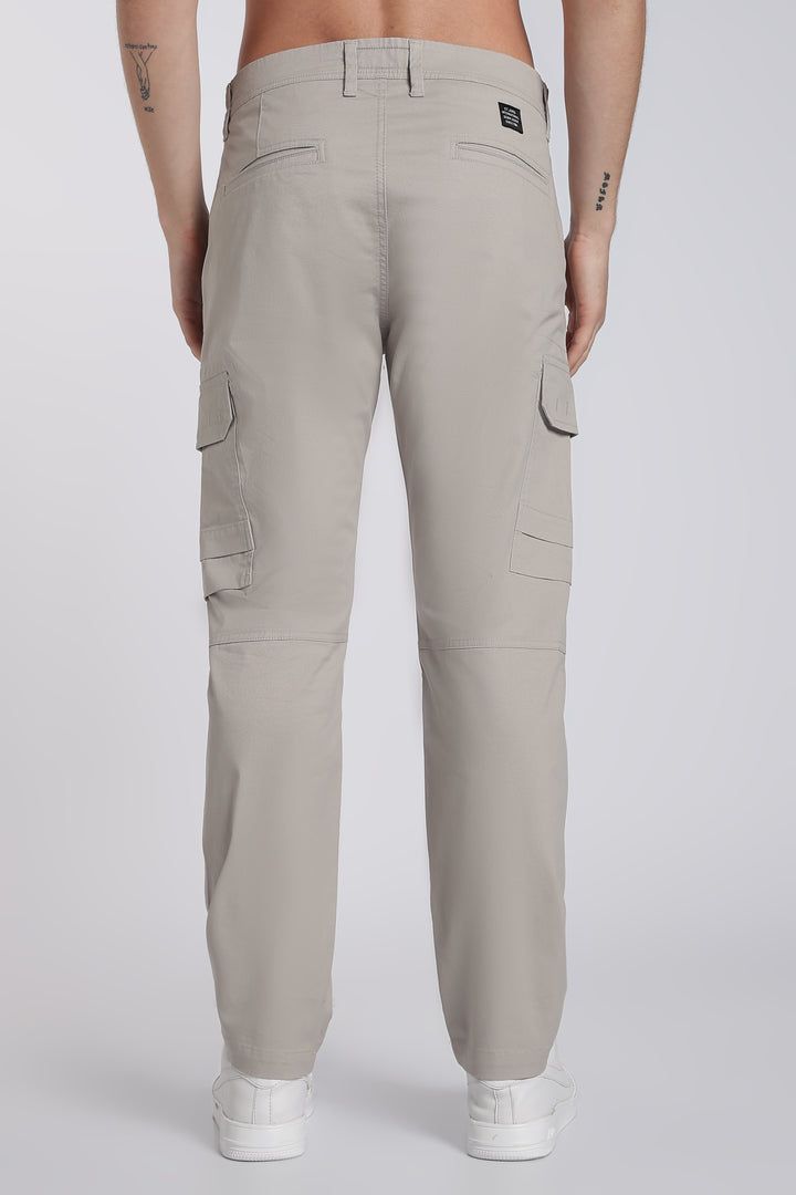 Men's Grey Casual Cargo Pant