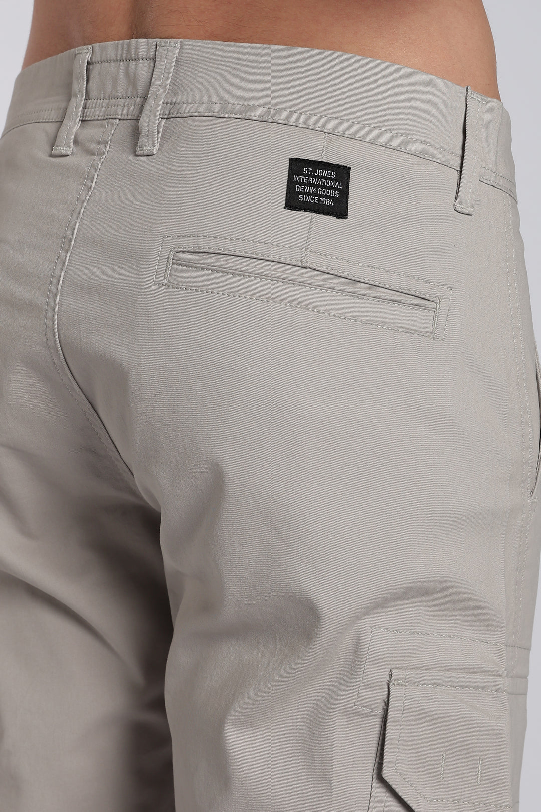 Men's Grey Casual Cargo Pant