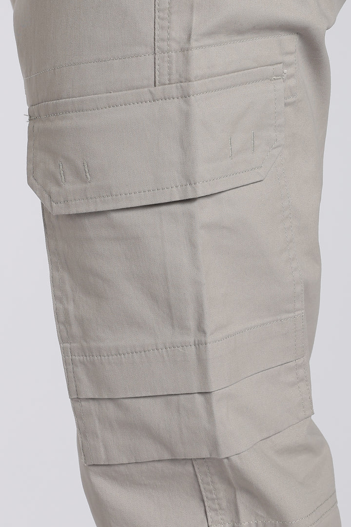 Men's Grey Casual Cargo Pant