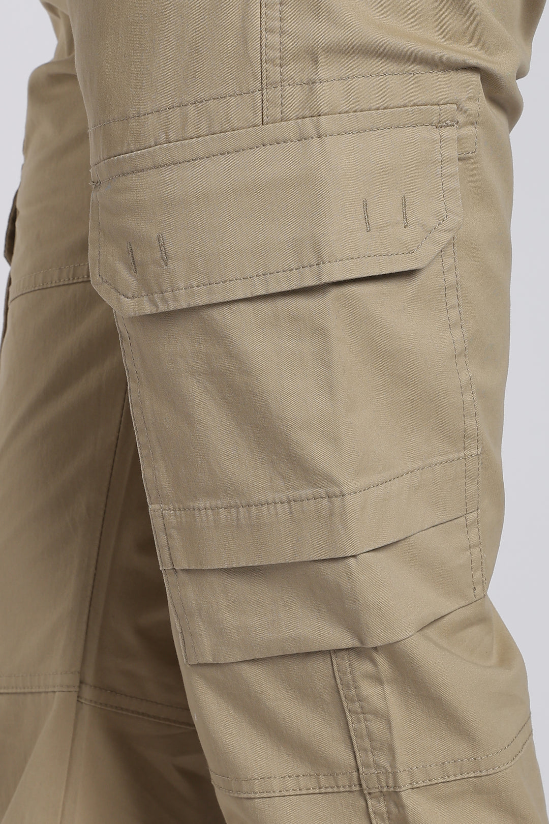 Men's Beige Casual Cargo Pant