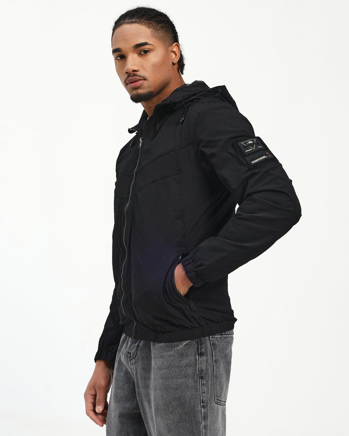 Lightweight Parachute Balck Utility Jacket