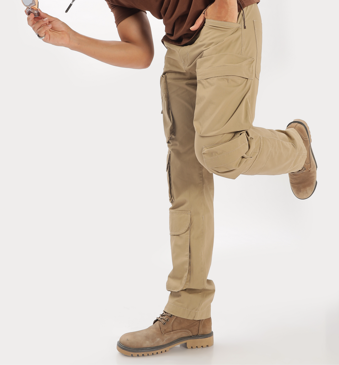 BEIGE CARGO PANTS