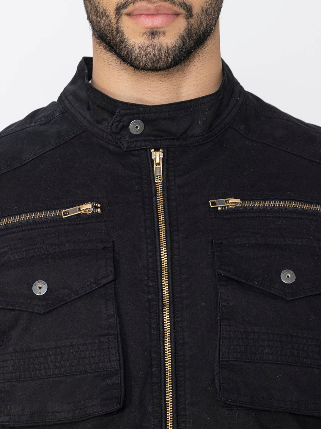 BLACK UTILITY JACKET - St.Jones