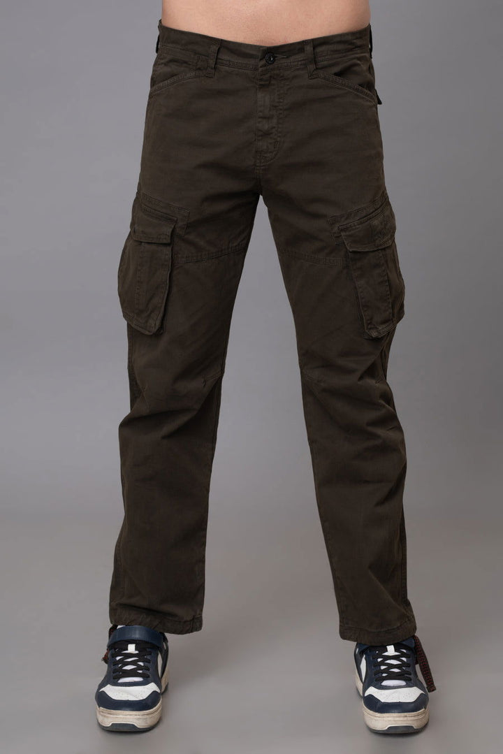 BROWN COTTON CARGO 6 POCKETS - St.Jones