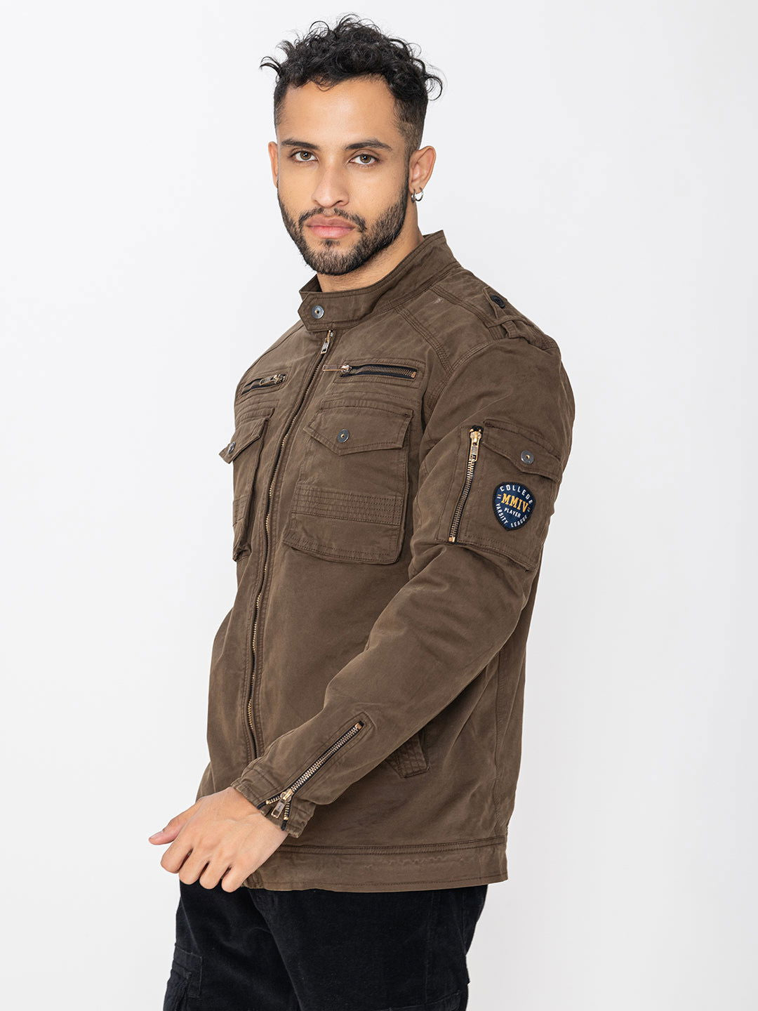 BROWN UTILITY JACKET - St.Jones