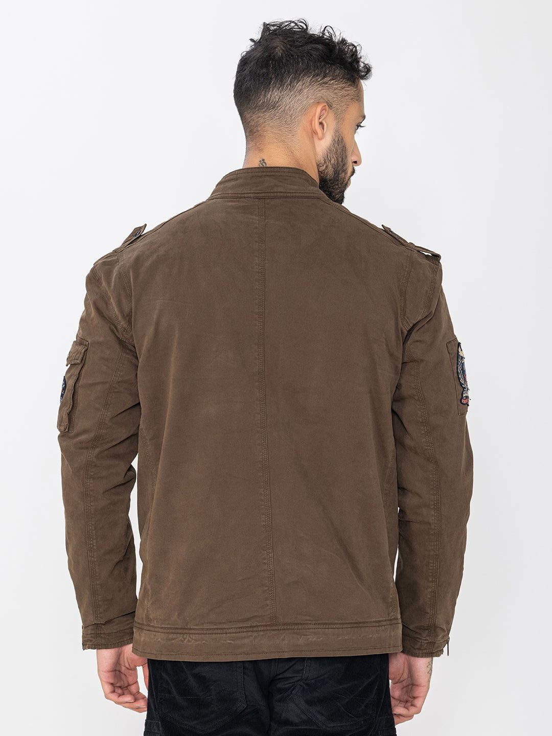 BROWN UTILITY JACKET - St.Jones