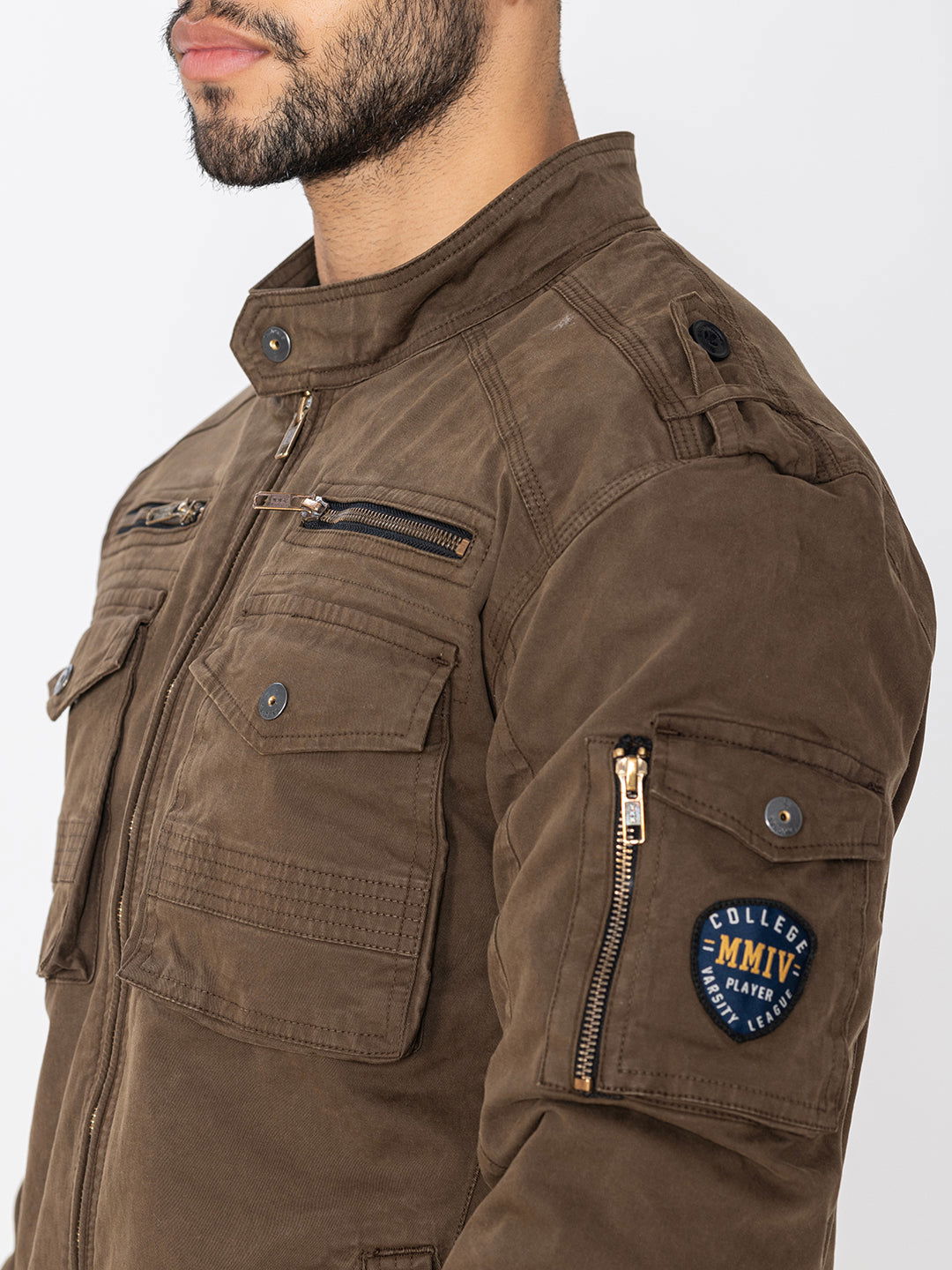 BROWN UTILITY JACKET - St.Jones