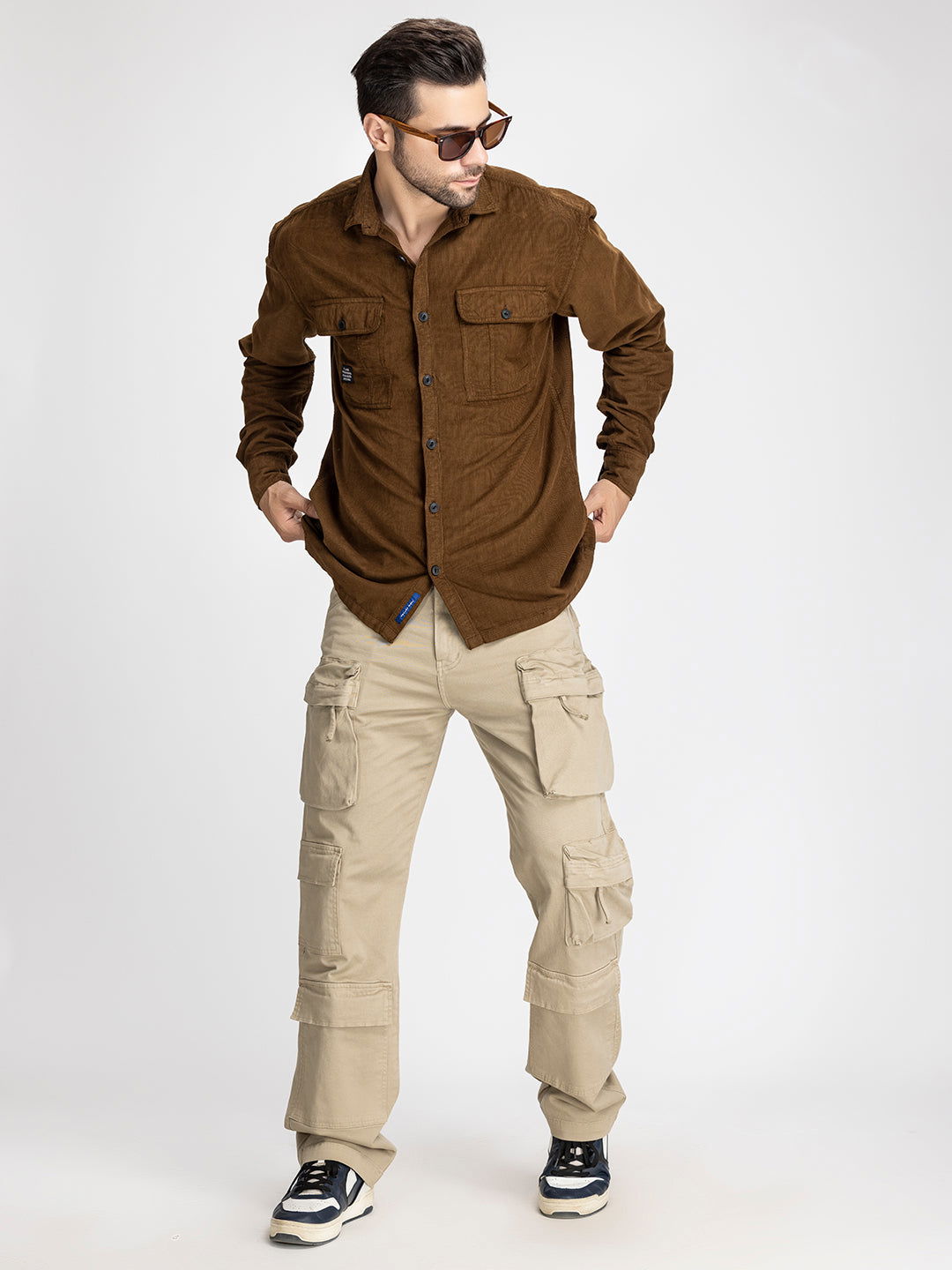 Baggy Utility Pants-10 pockets Beige - St.Jones