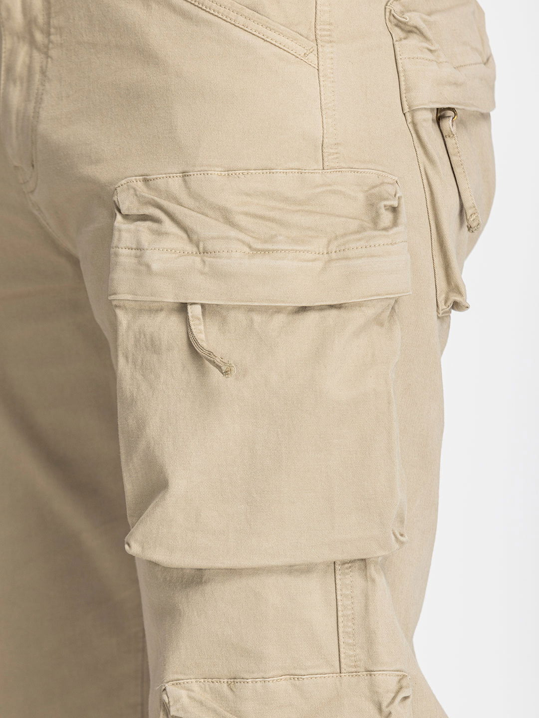 Baggy Utility Pants-10 pockets Beige - St.Jones