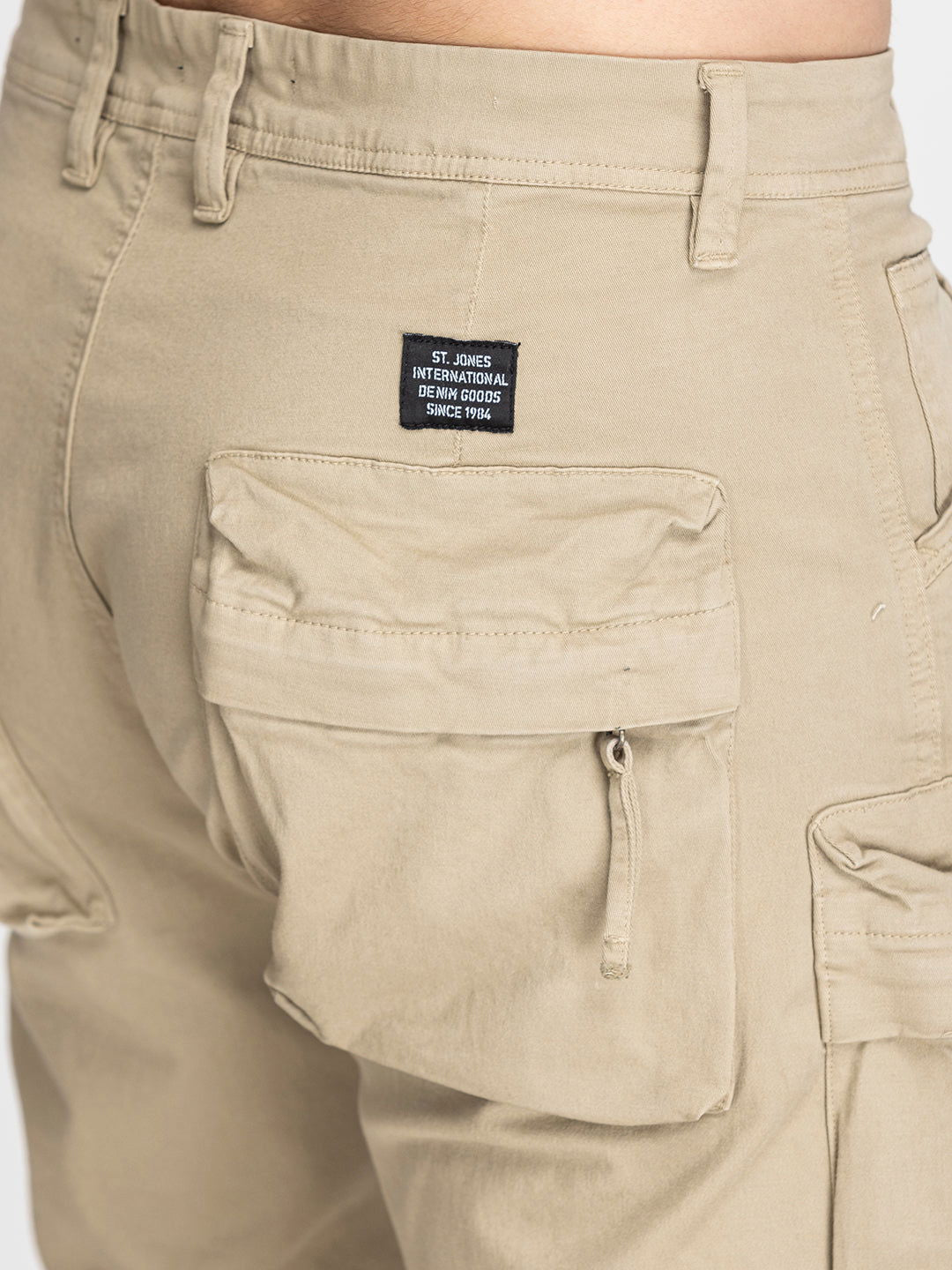 Baggy Utility Pants-10 pockets Beige - St.Jones